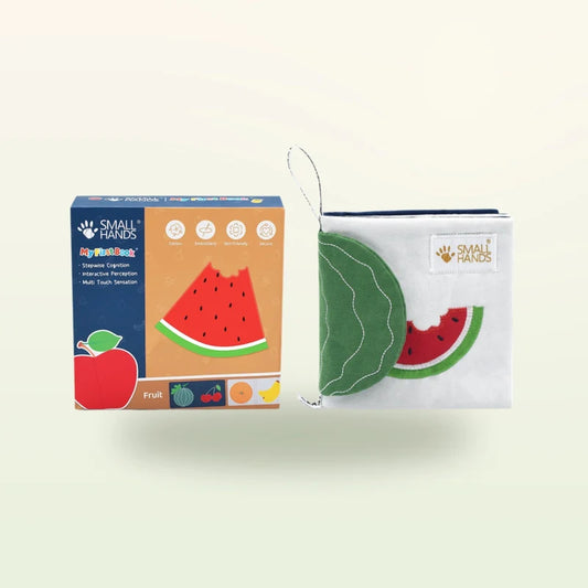 My First Book - Exotisch Fruit Stoffen Babyboekje - vanaf 0 maanden