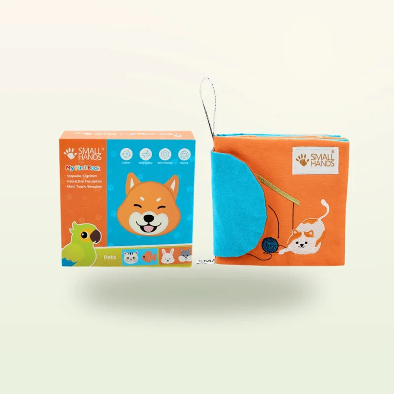 My First Book - Huisdieren Stoffen Babyboekje - vanaf 0 maanden