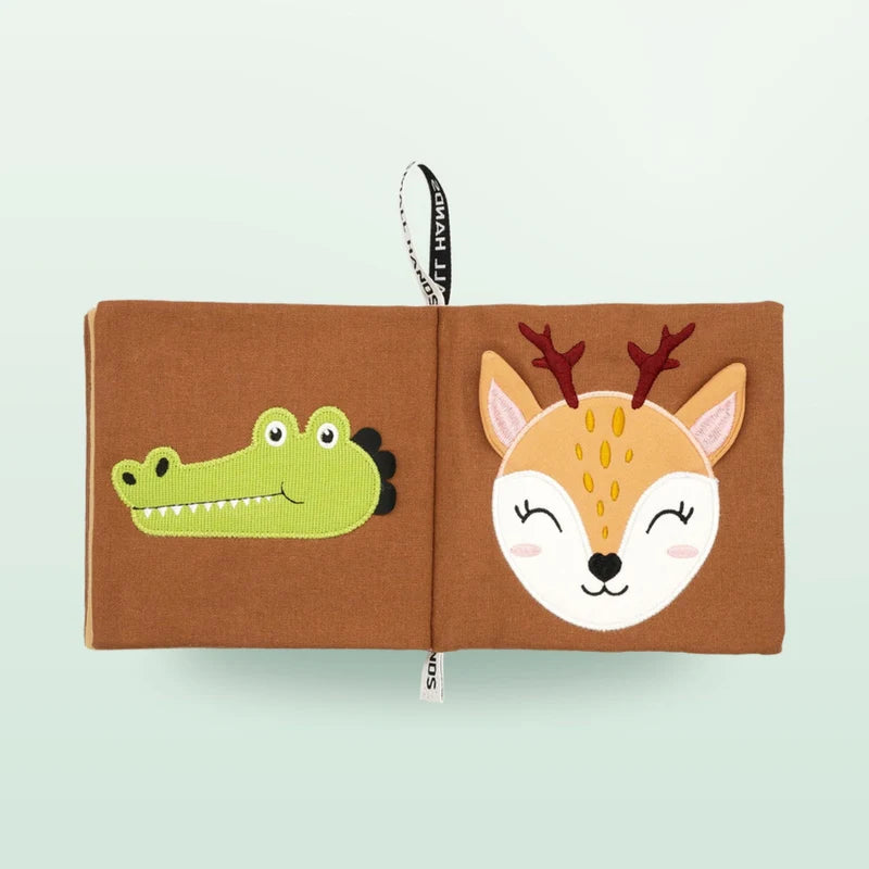 My First Book - Wilde dieren Stoffen Babyboekje - vanaf 0 maanden