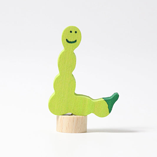 Grimm's  - Houten Jaarsteker Groene Worm (03490)
