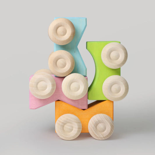 Grimm's Stapelauto's 2 stuks  - diverse kleuren