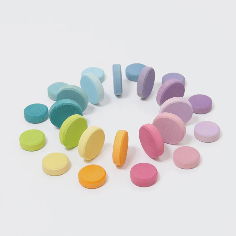 Grimm’s Houten pastelkleurige munten 24 stuks (10311)