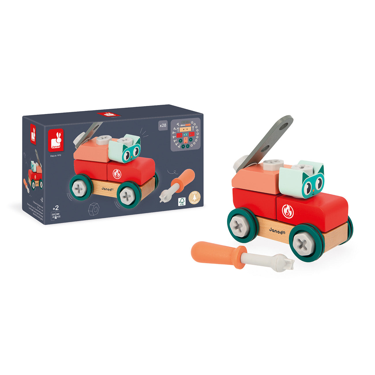 Janod Brico'Kids - Wagen met Kat