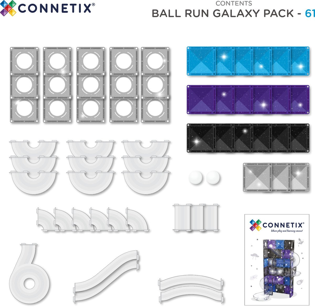 Connetix Ball Run Galaxy Pack 61 pc