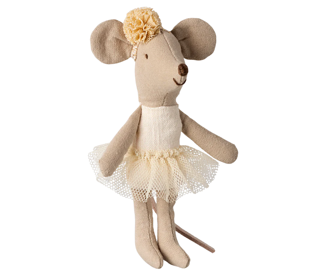 Maileg kleine zus ballerina muis - Off white