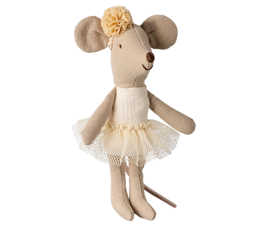 Maileg kleine zus ballerina muis - Off white