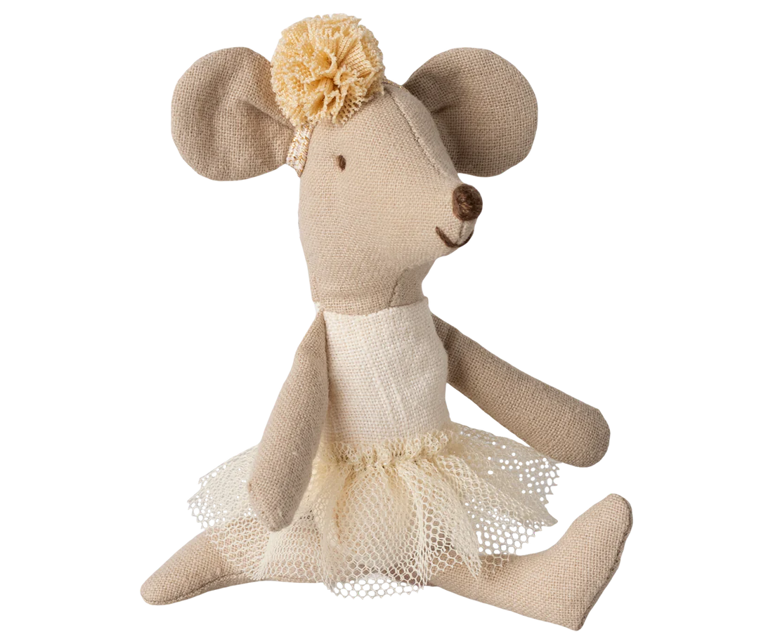 Maileg kleine zus ballerina muis - Off white