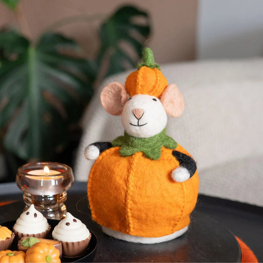 Sjaal met Verhaal - Decoratie Muis Pompoen