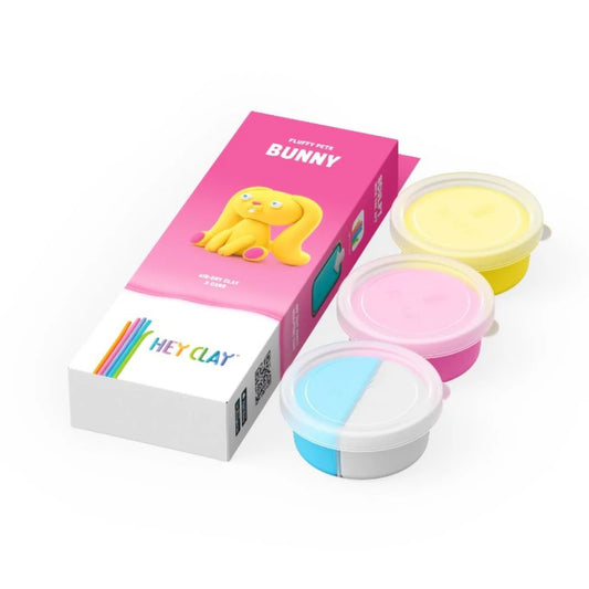 Hey Clay - Fluffy Pets - Konijntje - 3 cans (30115 )