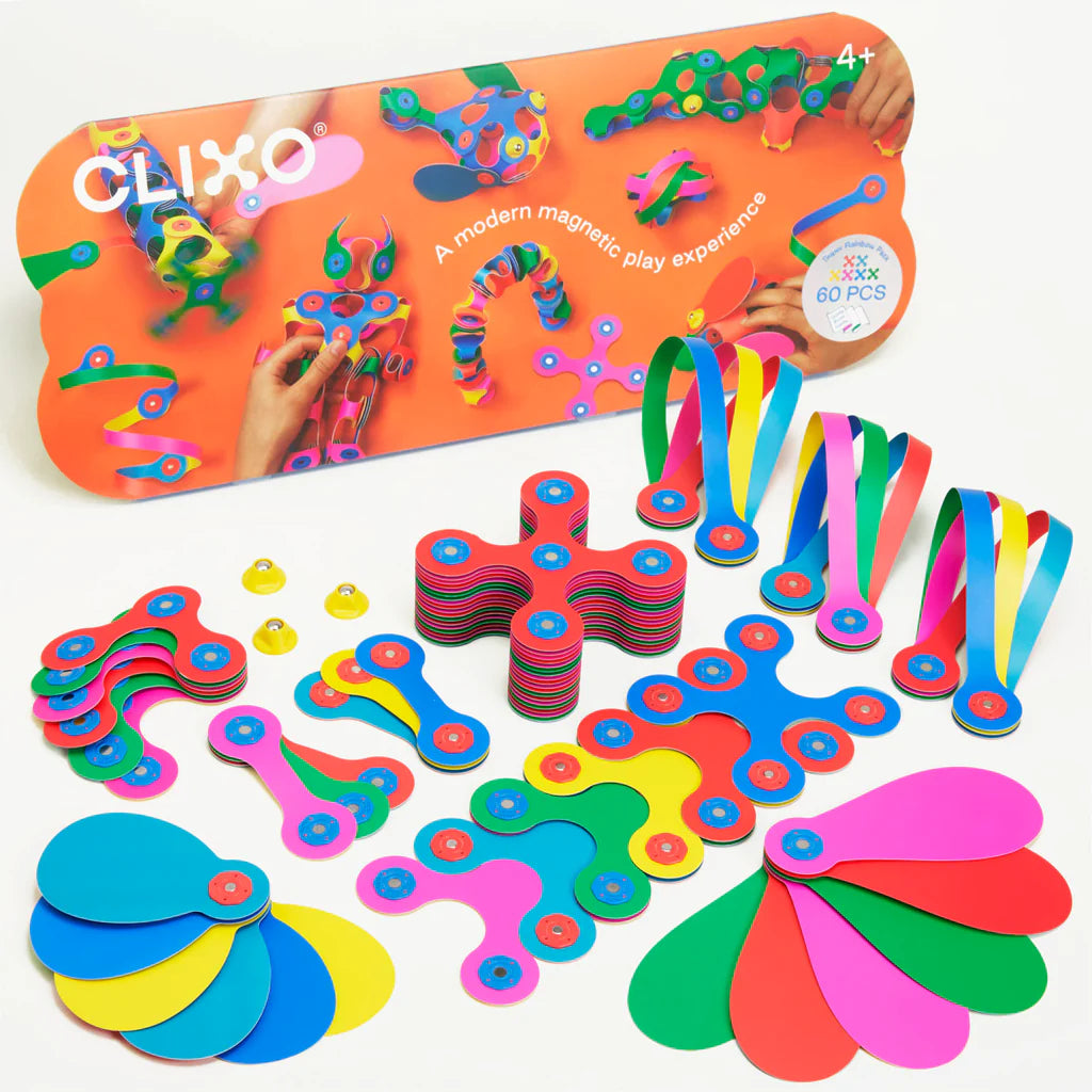 Clixo Super Rainbow magnetische bouwset 60 stuks