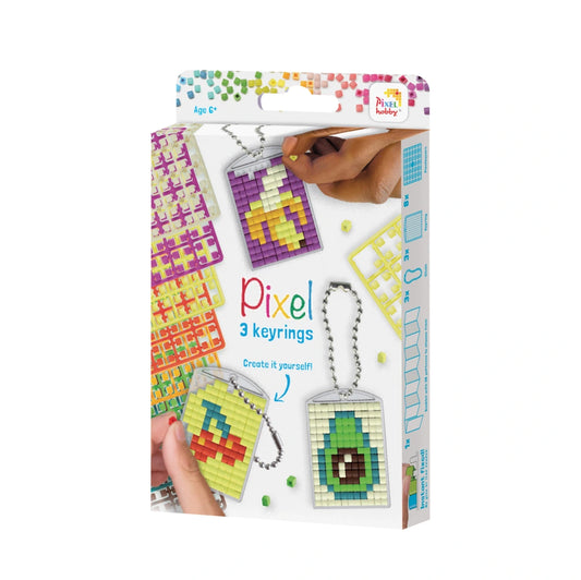 Pixelhobby Medaillon sleutelhangerset - Fruit