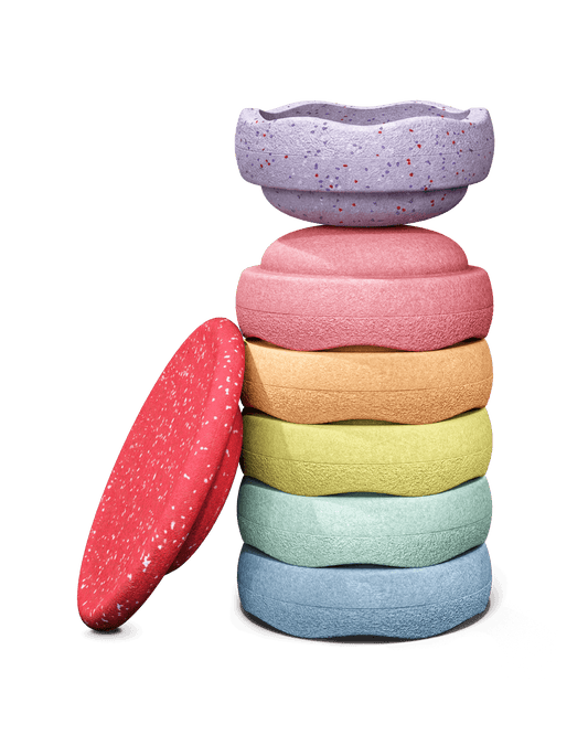 Stapelstein Winter Actie Special Rainbow Set Pastel