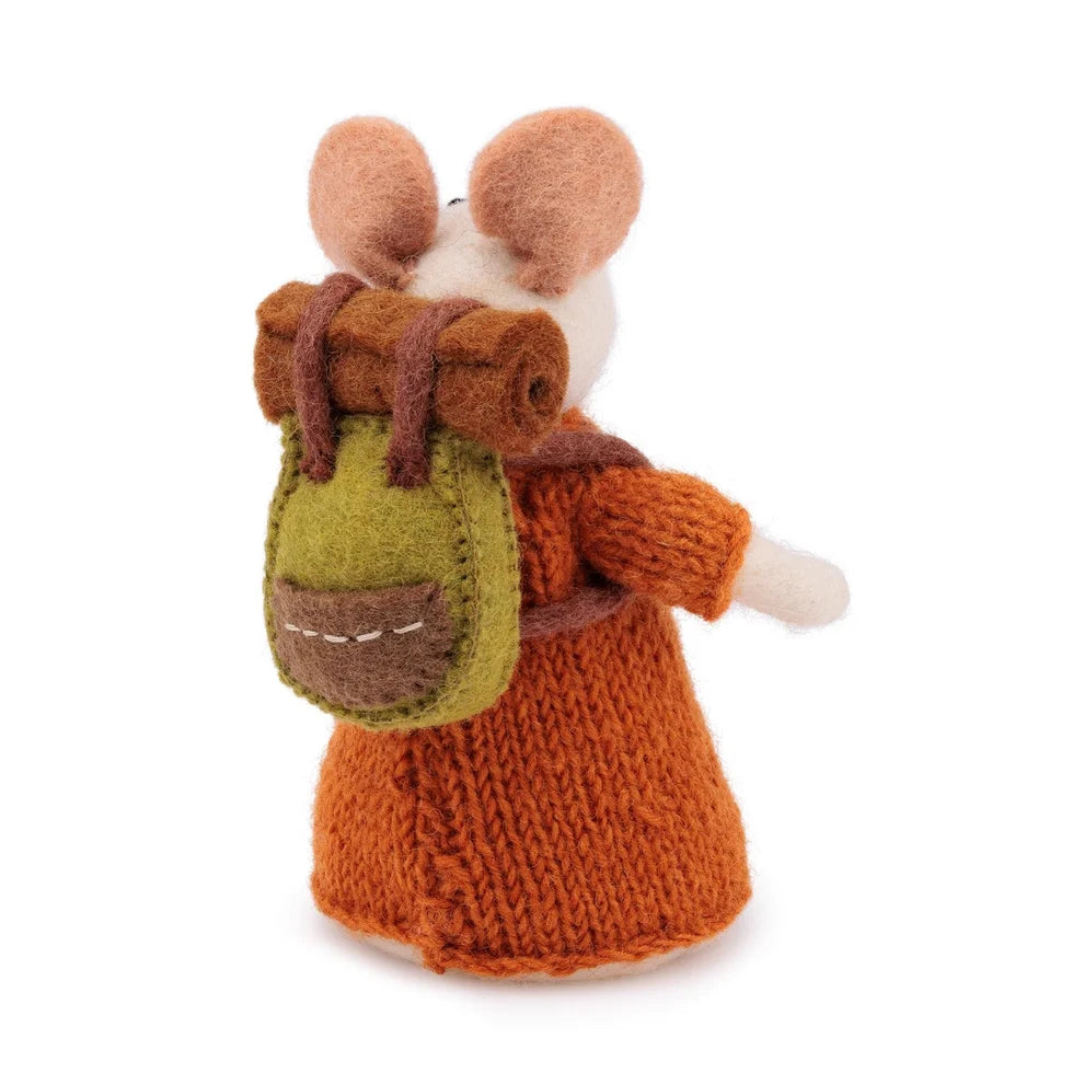 Sjaal met Verhaal - Muis Wandelaar Cognac