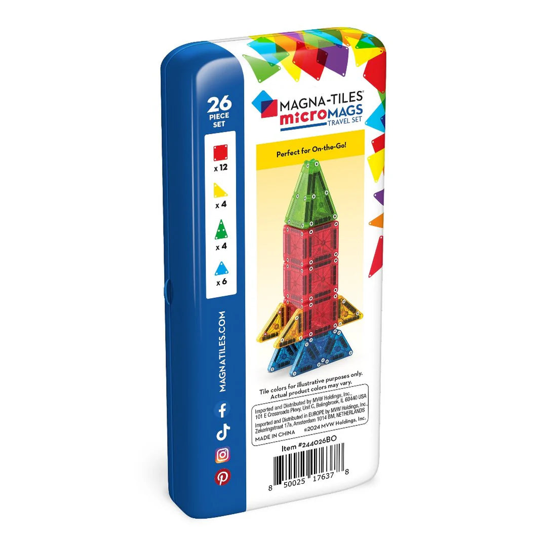 Magna-tiles magnetische tegels micromags travel set - 26st