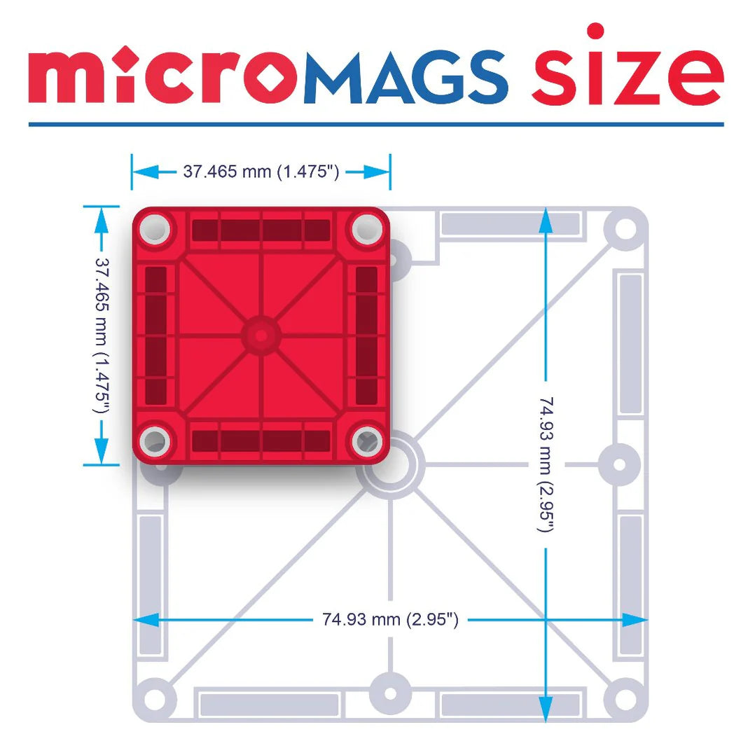 Magna-tiles magnetische tegels micromags travel set - 26st