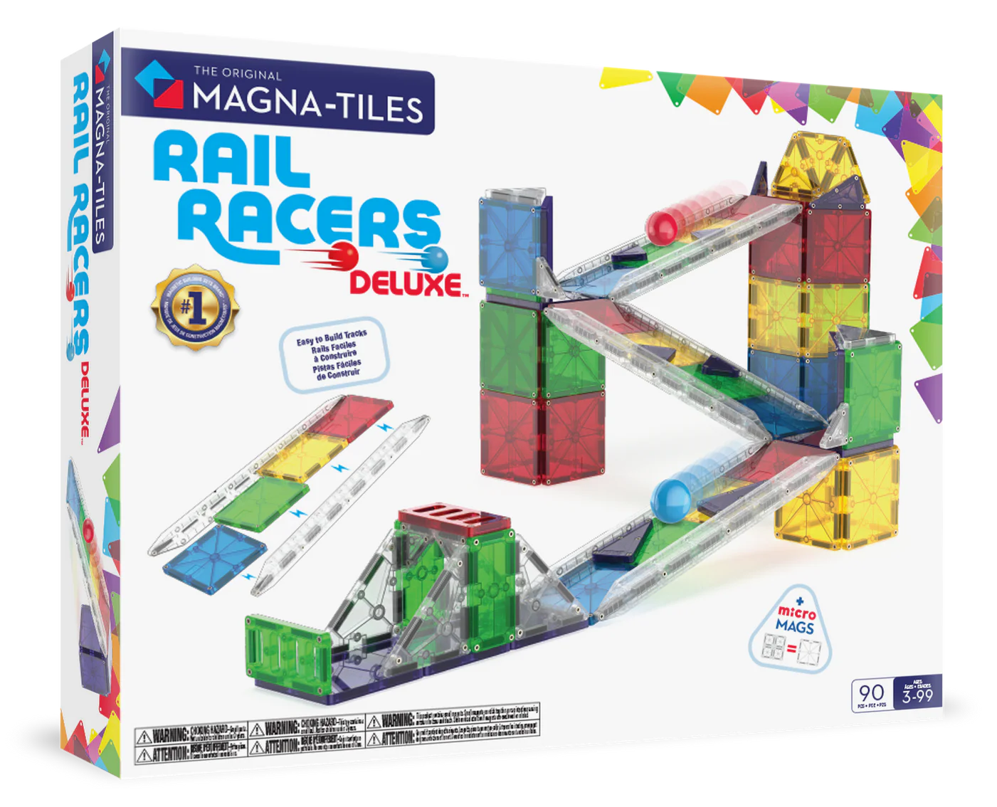 MAGNA-TILES® Rail Racers Deluxe 90-Piece Set