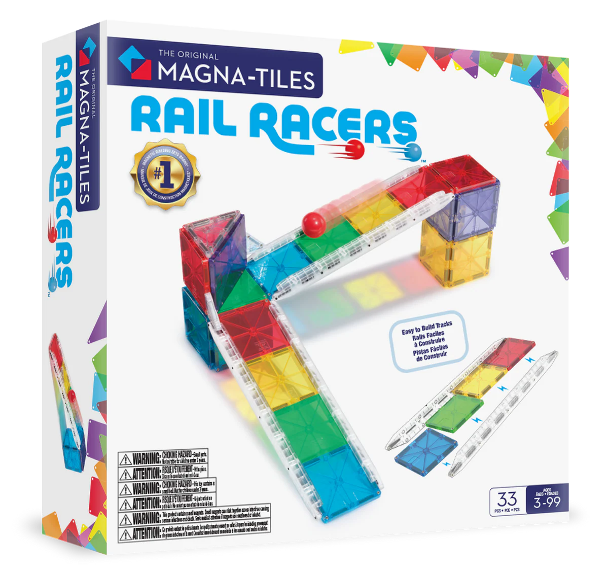 MAGNA-TILES - Rail Racers 33-Piece Set