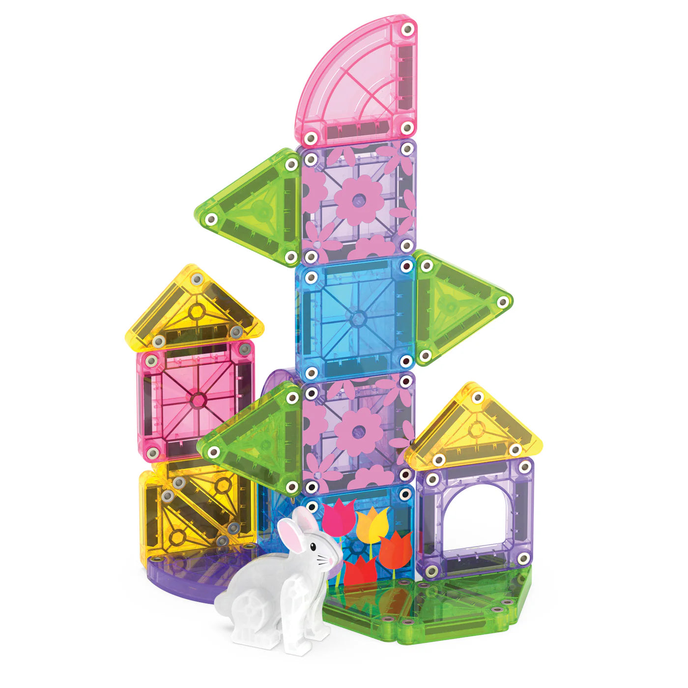 Magna-tiles MicroMAGS Spring Garden 24 - Piece Travel Set