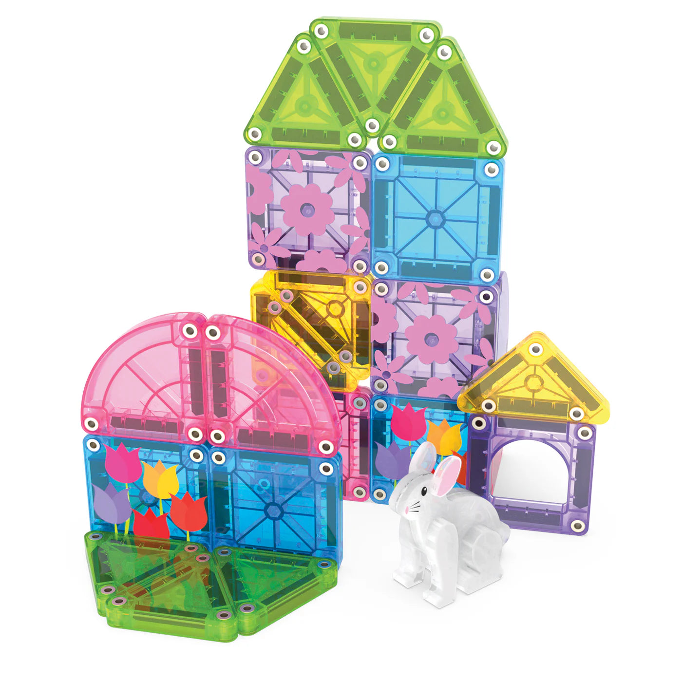 Magna-tiles MicroMAGS Spring Garden 24 - Piece Travel Set