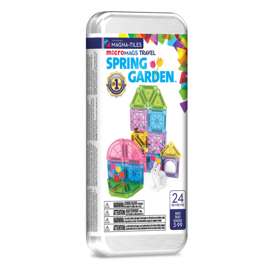 Magna-tiles MicroMAGS Spring Garden 24 - Piece Travel Set