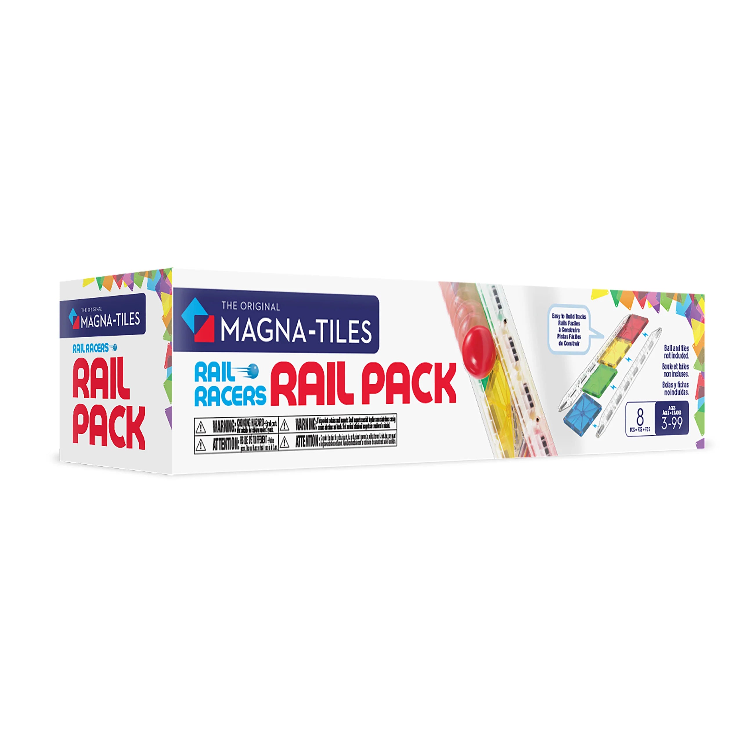 MAGNA-TILES® Rail Racers 8-Piece Rail Pack