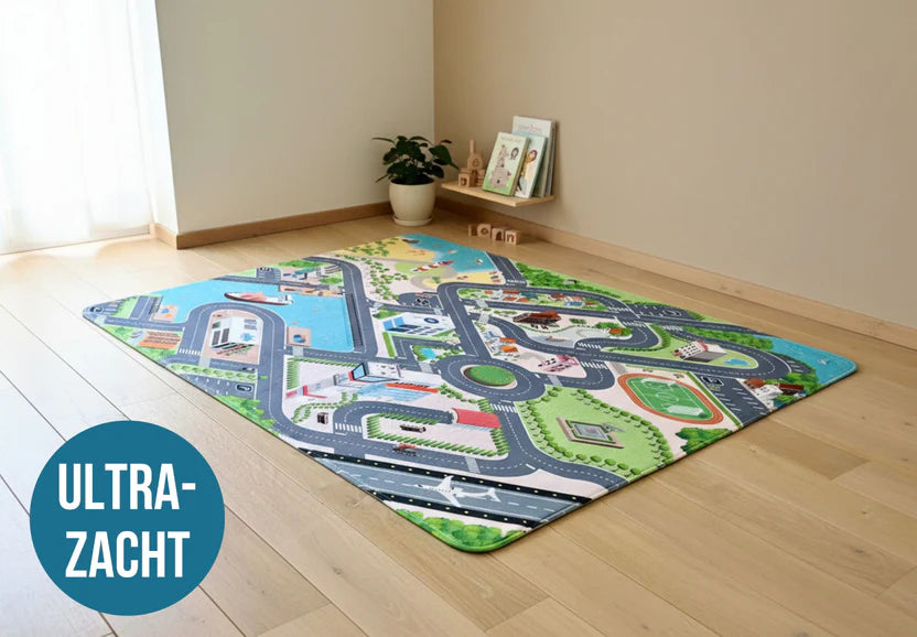 Mats & Joy Speelkleed - Thema City Auto (130x180cm) ALLEEN IN DE WINKEL