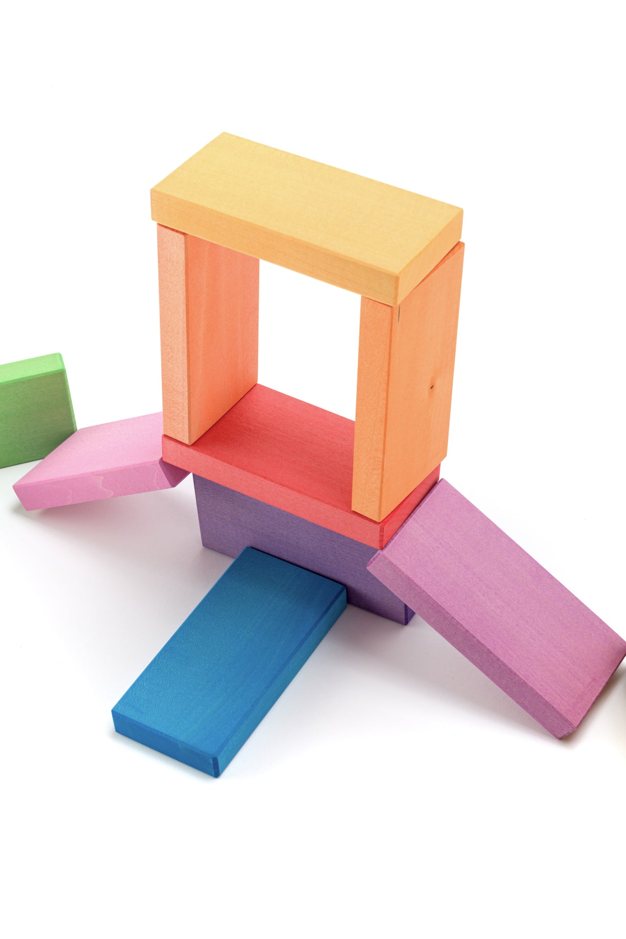 Ocamora 12 houten blokken regenboog - boards Large