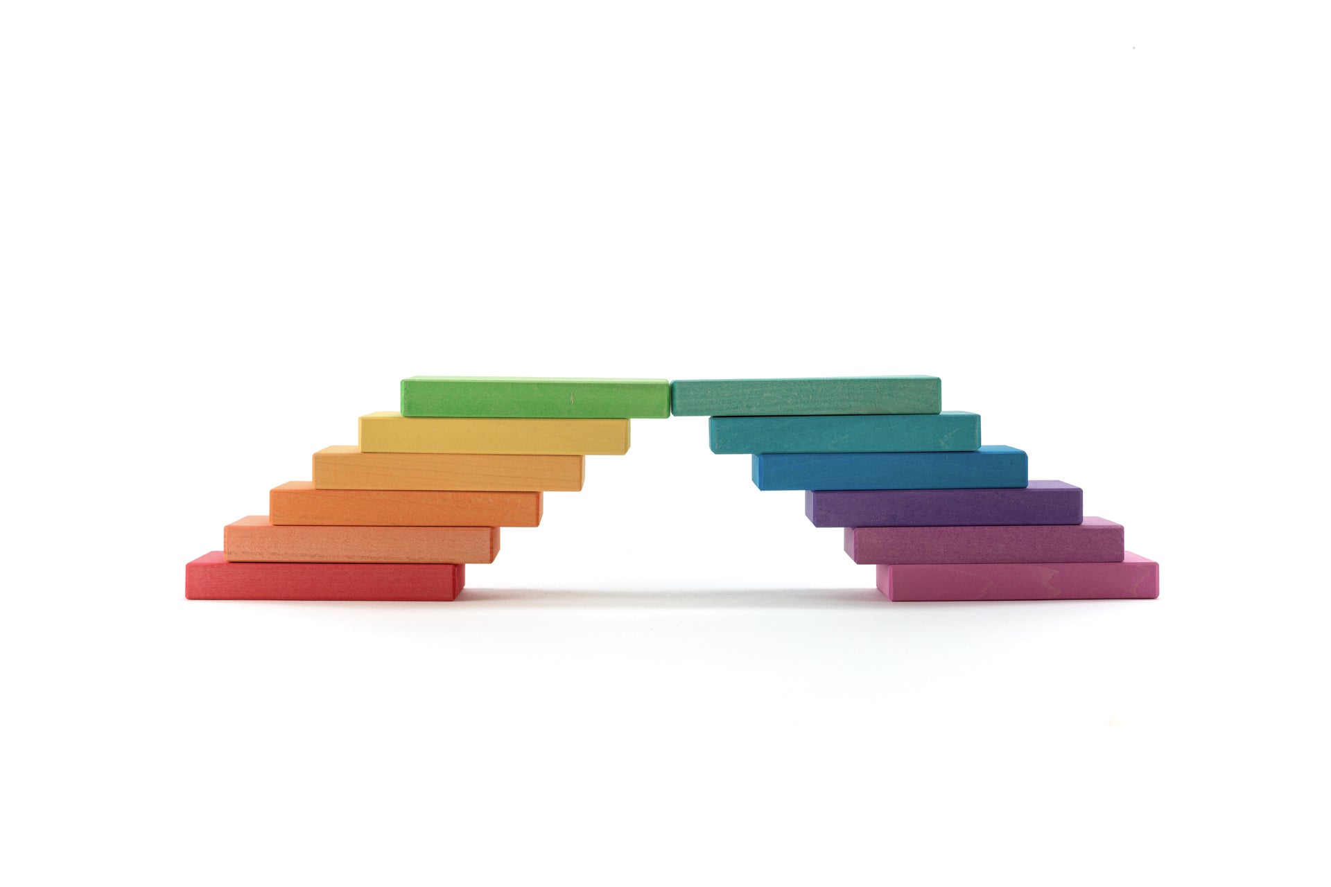Ocamora 12 houten blokken regenboog - boards Large