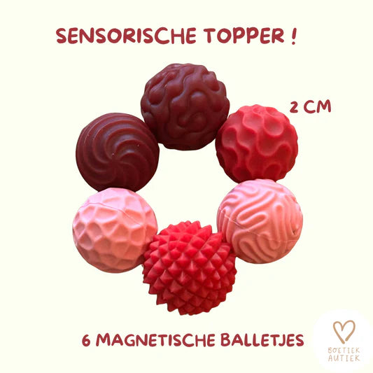 Magnetische fidgetballen 6 stuks in hoesje