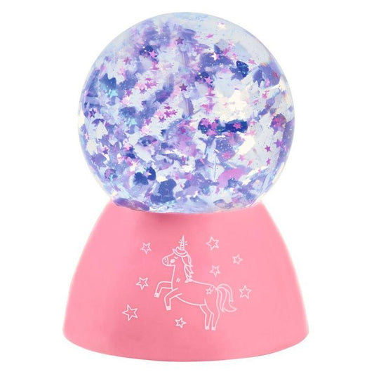 LED glitterbol lamp met licht en timer