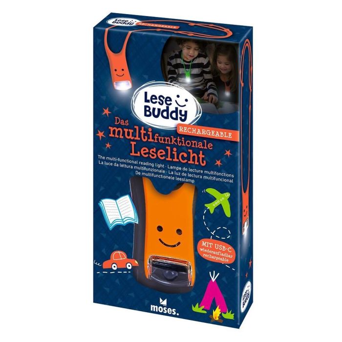 Kinder leeslampje verstelbaar USB oranje