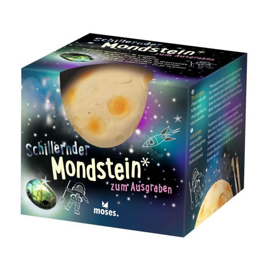 Moses Uithak maan met labradoriet steen