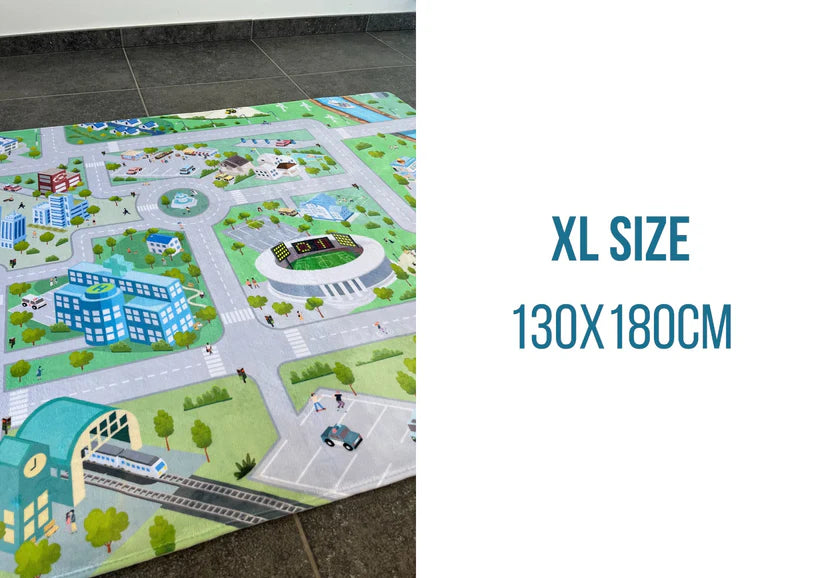 Mats & Joy Speelkleed - Thema Town Square Auto (130x180cm) ALLEEN IN DE WINKEL