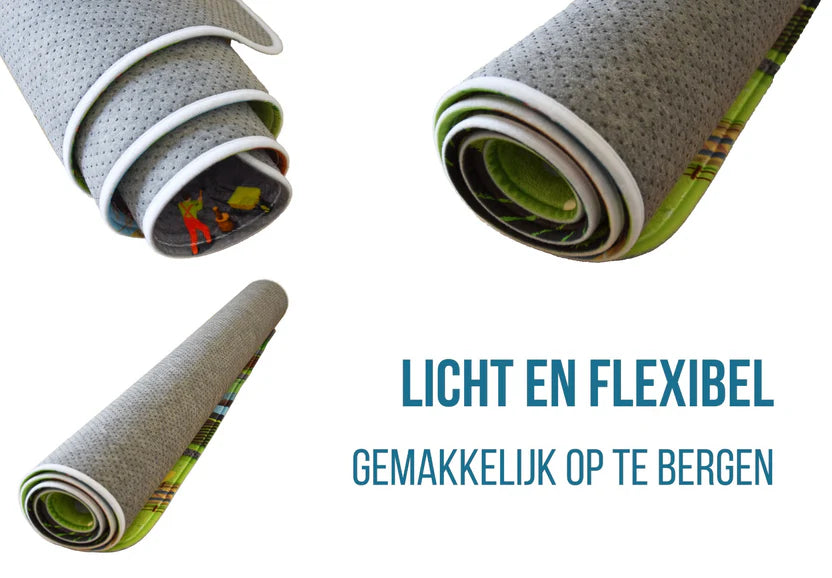 Mats & Joy Speelkleed - Thema Village Auto (130x180cm) ALLEEN IN DE WINKEL
