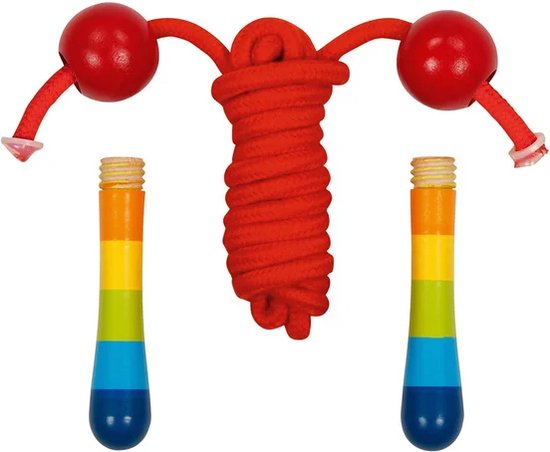 Goki Verstelbaar springtouw Regenboog