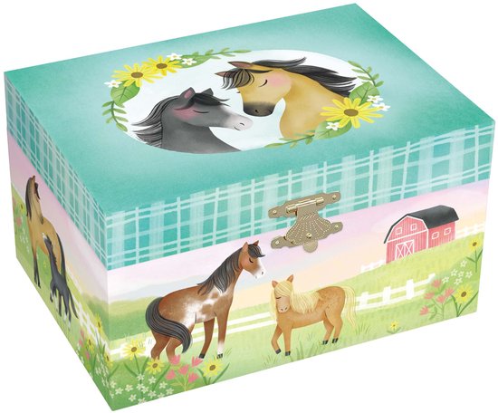 Giggle & Honey: Muziekdoos Juwelen HORSE, melodie Home on the Range