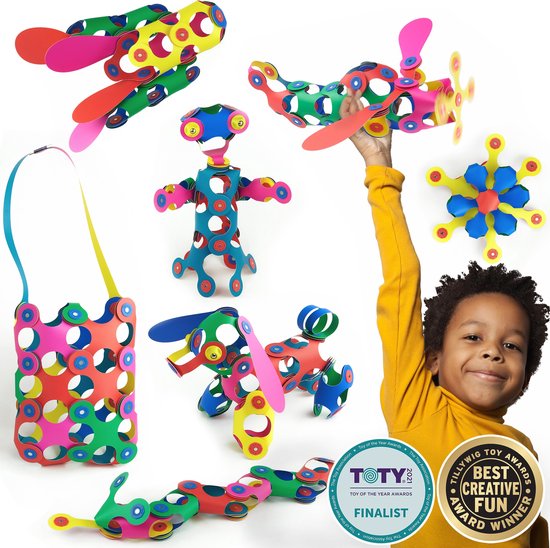 Clixo rainbow magnetische bouwset 42 stuks