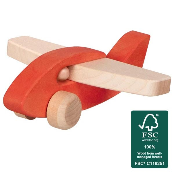 Goki Houten Vliegtuig Rood > 1 jaar