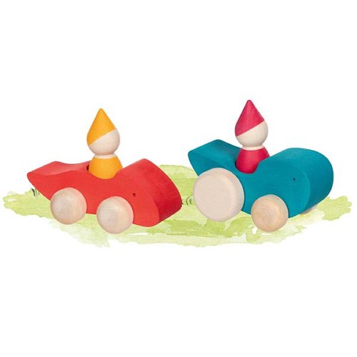 Goki Houten Auto met poppetje > 1 jaar ( per stuk)