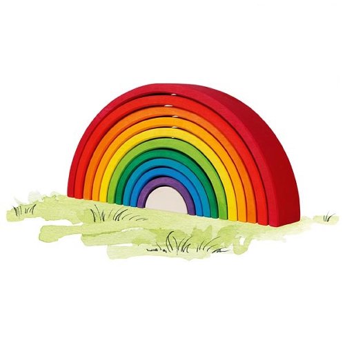 Goki - 11 delige houten regenboog