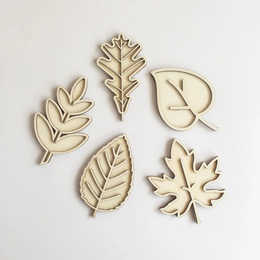 Studio de Rijk Speeltray miniset - Bladeren leren (set van 5)