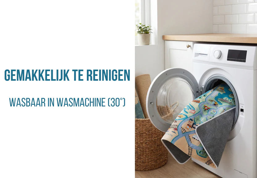 Mats & Joy Speelkleed - Thema Village Auto (130x180cm) ALLEEN IN DE WINKEL