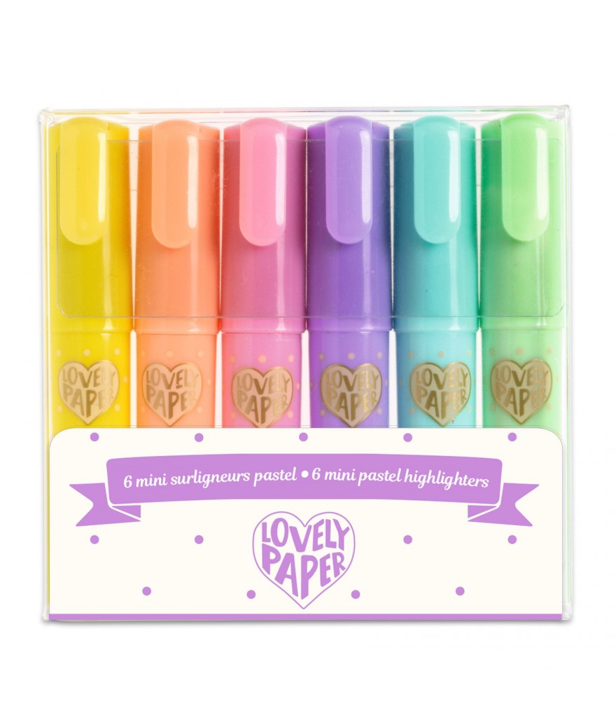 Djeco 6 mini pastel highlighters