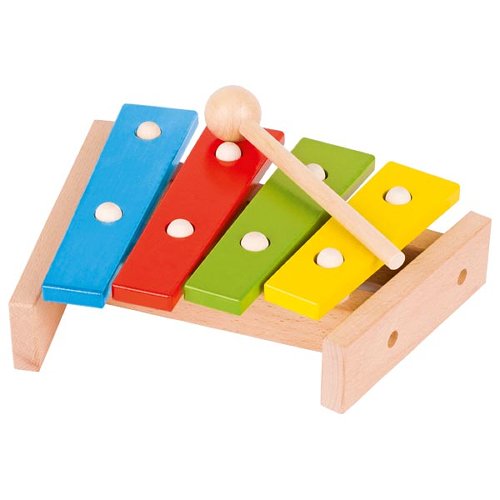 Goki Xylofoon met 4 gekleurde houten toonstaven