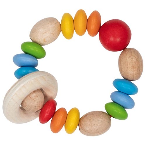 Goki Elastische bijtring met regenboogkleurige lenzen