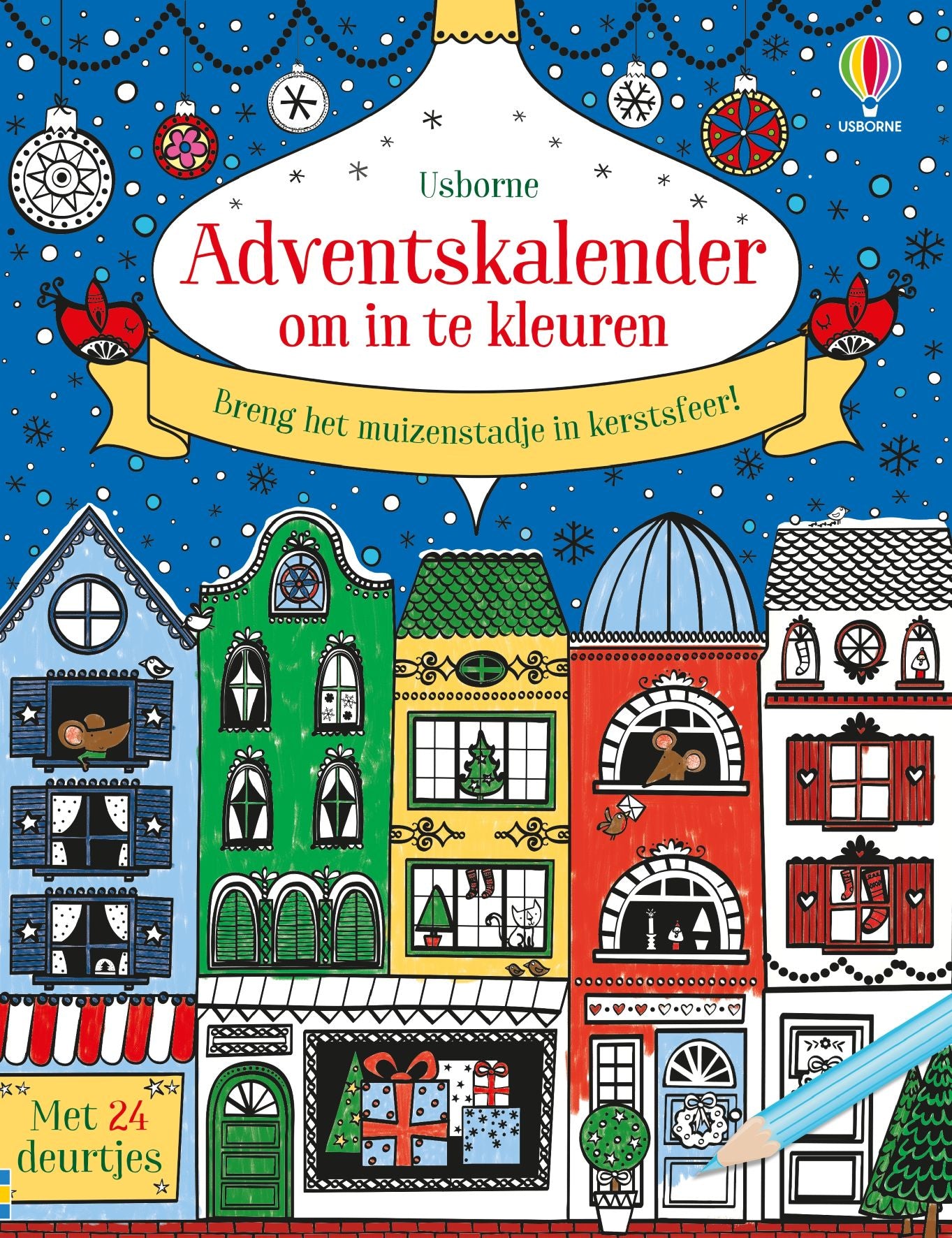 Adventskalender om in te kleuren Usborne