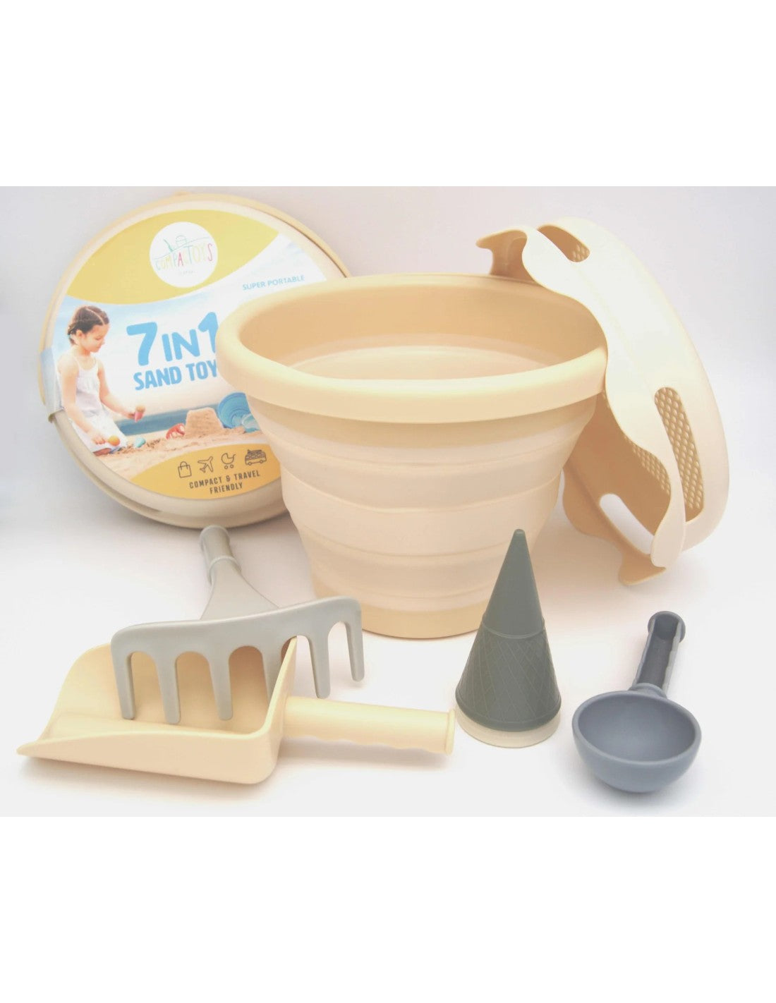 Compactoys  - 7in1 Sand Toys beige