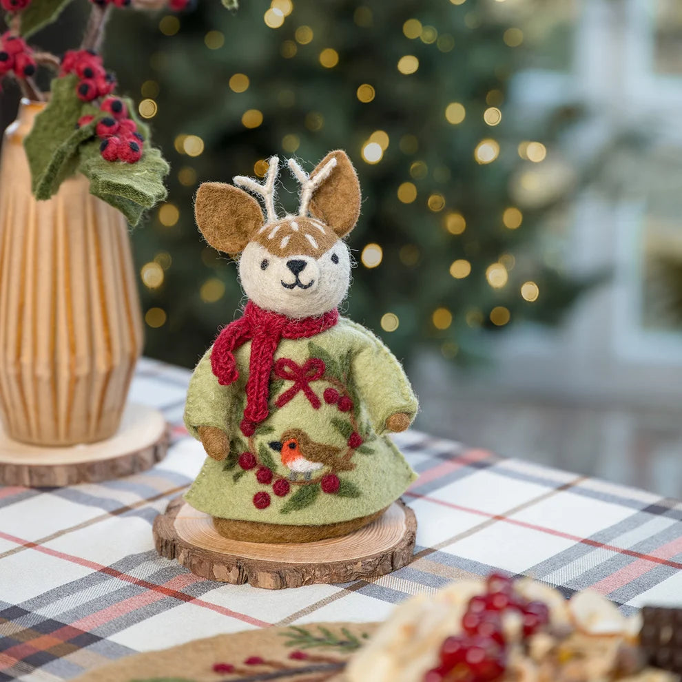 Sjaal met Verhaal - Hert English Christmas Roodborstje