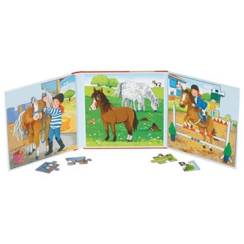 Goki - Magnetische puzzel paardenboerderij > 3 jaar