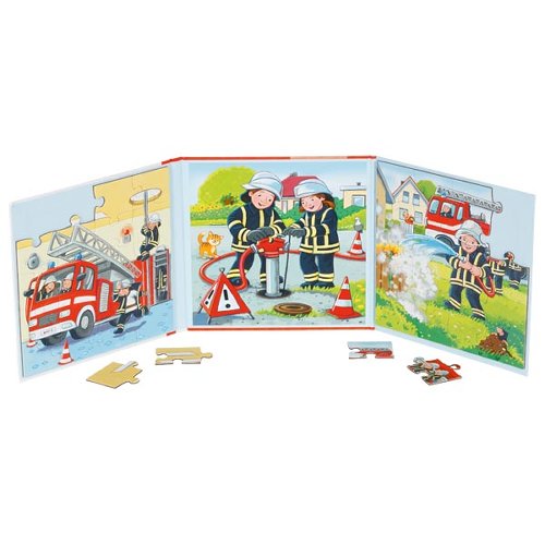 Goki - Magnetische puzzel Brandweer ( 20 stukjes)